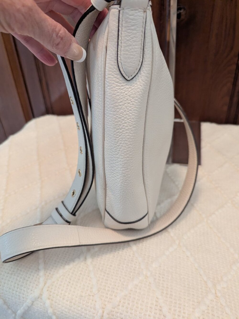 Coach Ellie File Bag in Chalk with Gold Tone Hardware | C1648 - Picture 5 of 11